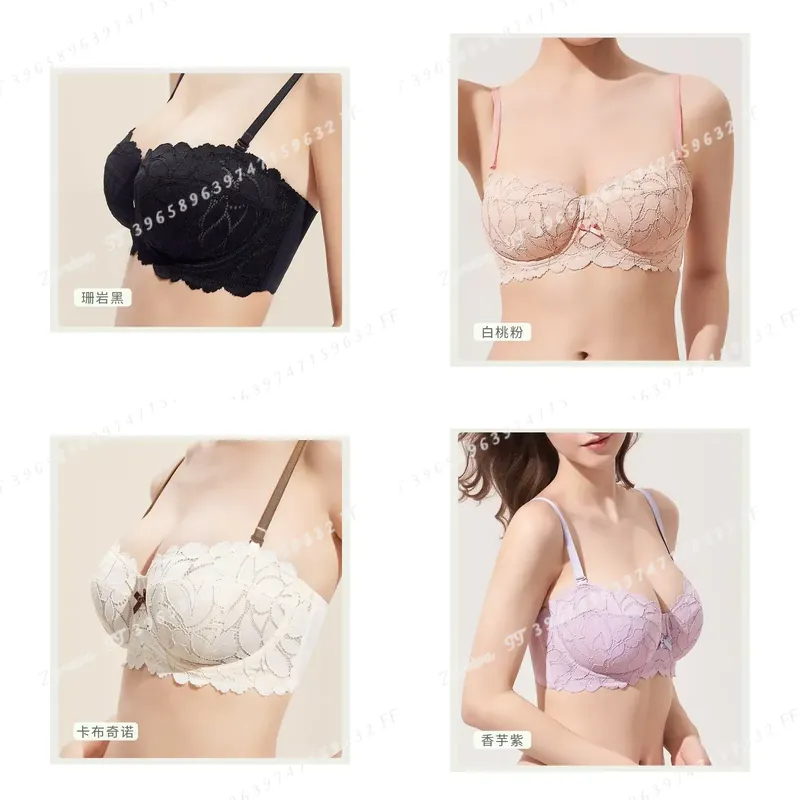 Bralette Wireless Soft - บราลูกไม้ฝรั่งเศสสำหรับผู้หญิงไซส์ใหญ่ บราไร้สายแบบเต็มตัว ป้องกันการหย่อนคล้อย รองรับอย่างสบาย ชุดชั้นในเซ็กซี่