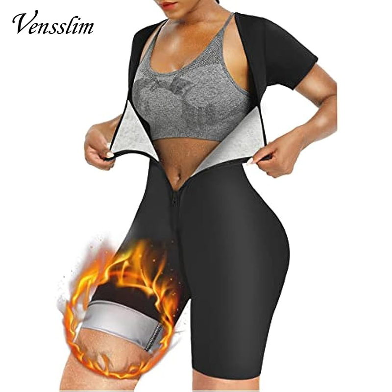 Shapewear Bodysuit Firm - เวนสลิม ชุดกระชับสัดส่วนแบบซาวน่าสำหรับผู้หญิง ช่วยลดน้ำหนัก เสื้อกั๊กออกกำลังกาย กระชับเอว ไซส์ใหญ่